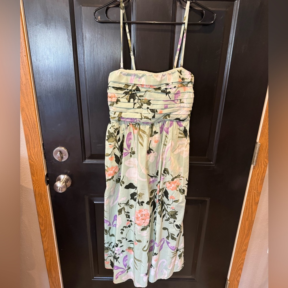 Abercrombie & Fitch - Emerson Strapless Poplin Midi Dress